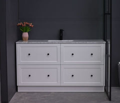 Lily 1500mm Hampton Shaker Style Freestanding Single Basin Bathroom Vanity