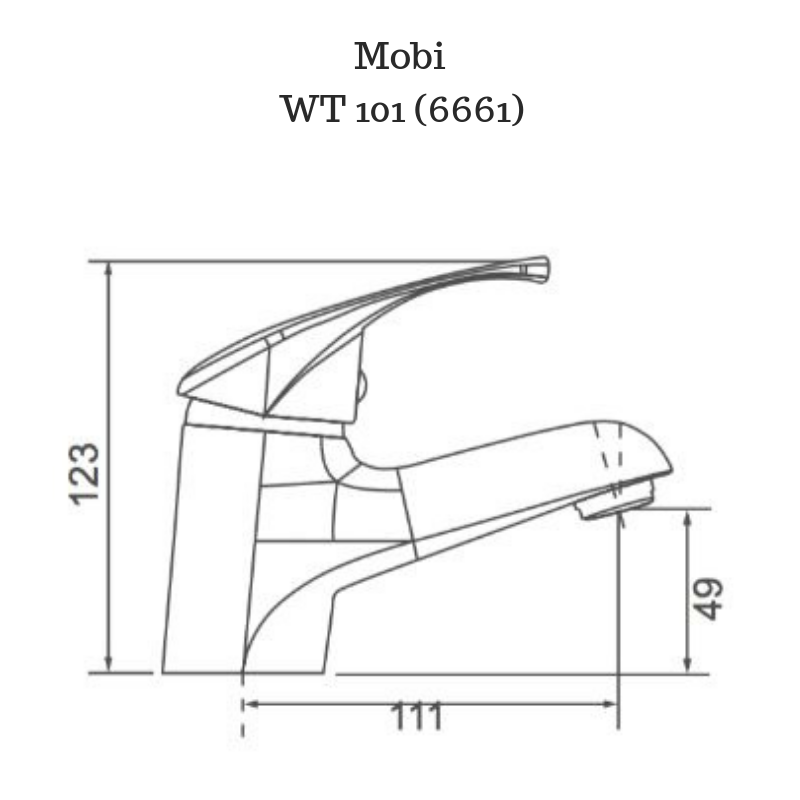 Compact Basin Mixer Polished Chrome - WT6661