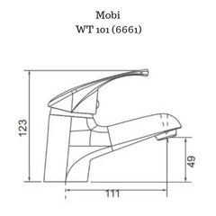 Compact Basin Mixer Polished Chrome - WT6661