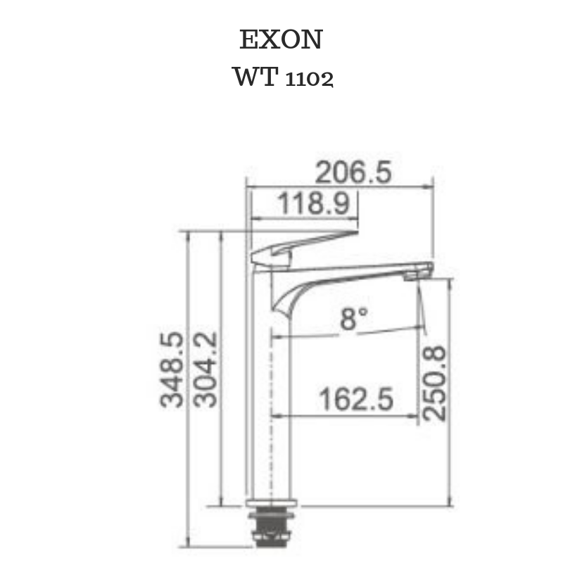 Exon basin Mixer Gun Metal