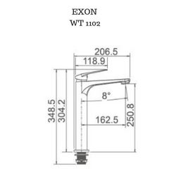Exon basin Mixer Polished Chrome - WT1102 Tall