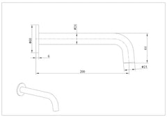 Vivo Bath/Basin Wall Assembly set with Hot and Cold Taps Matte Black