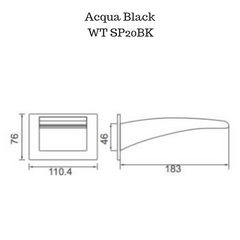 Waterfall Bath Spout Matte Black - WT SP20BK