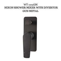 Exon Shower and Bath mixer with Diverter Gun Metal