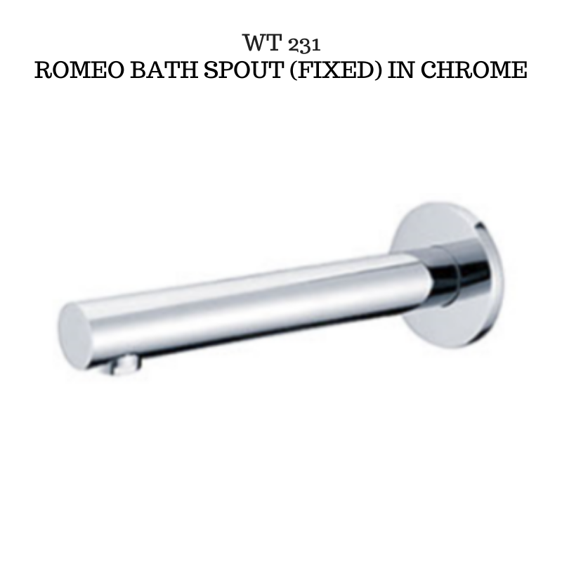Straight Spout Bath/ Basin Polished Chrome - WT231