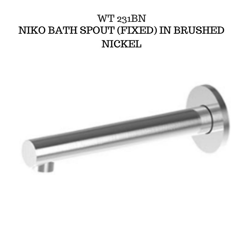 Straight Spout Bath/ Basin Brushed Nickel - WT231BN