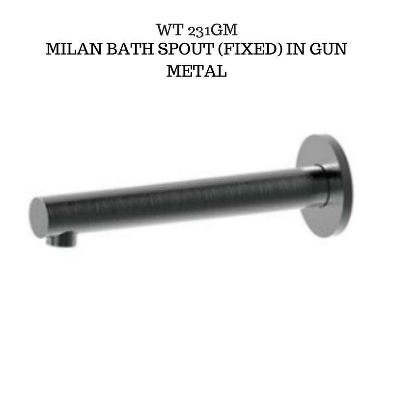 Straight Spout Bath/ Basin Gun Metal - WT231GM