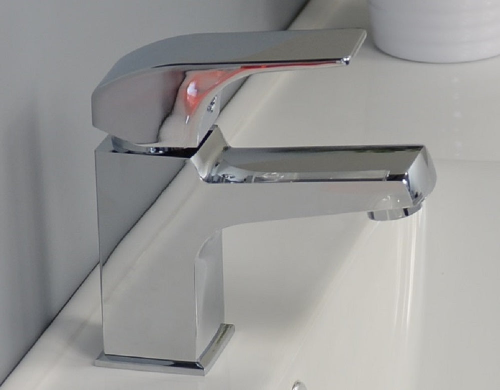 Square Curved basin mixer Polished Chrome - Royal Edge140