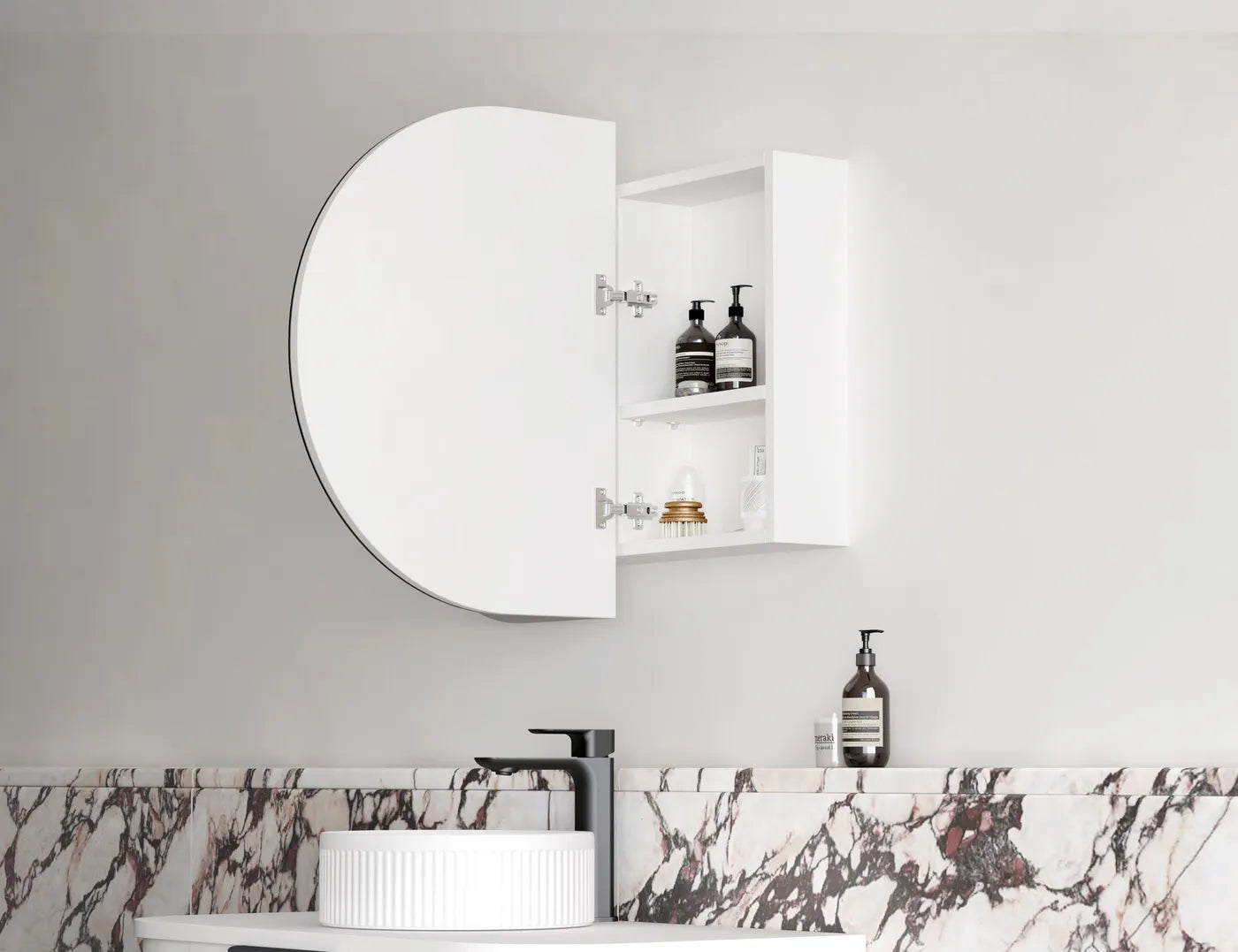 Bondi 1200mm Shaving Cabinet Matte White LED-BOSV1275W