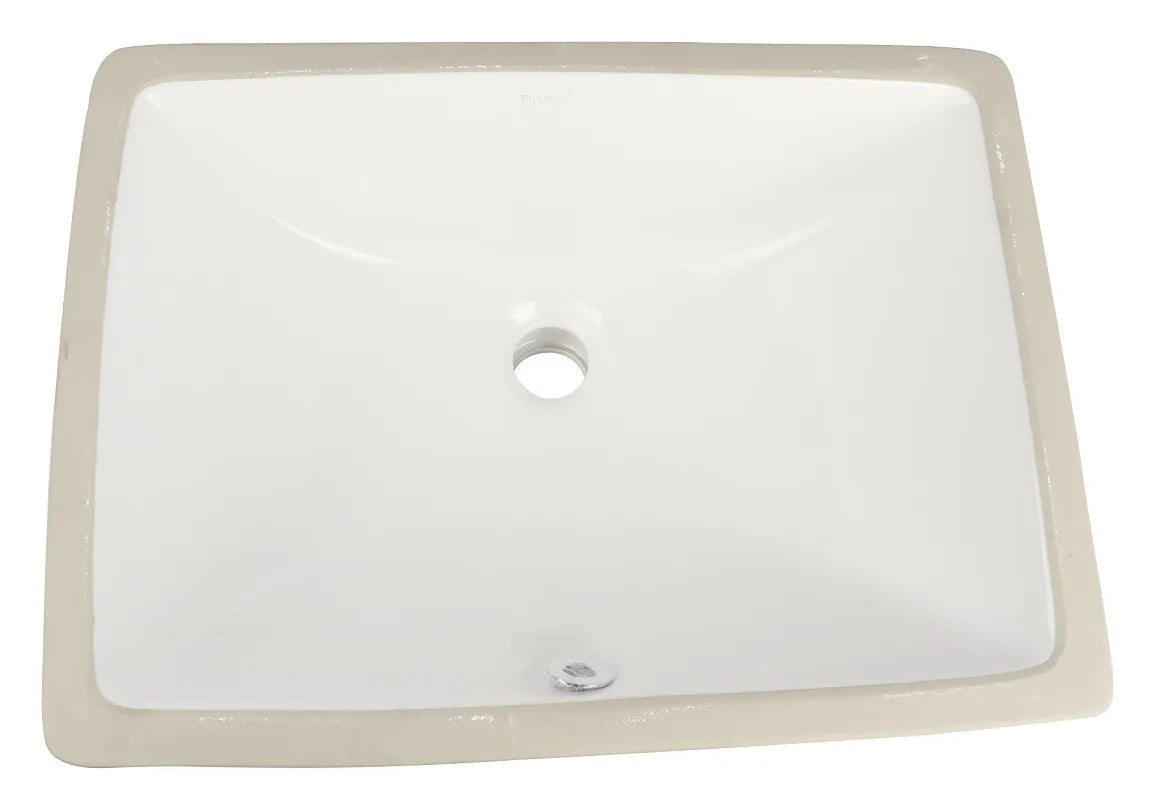 Square Ceramic Under Mount Basin Gloss White 465x345mm
