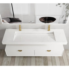 MOONLIGHT Marble Style Wall Hung Basin 1500mm