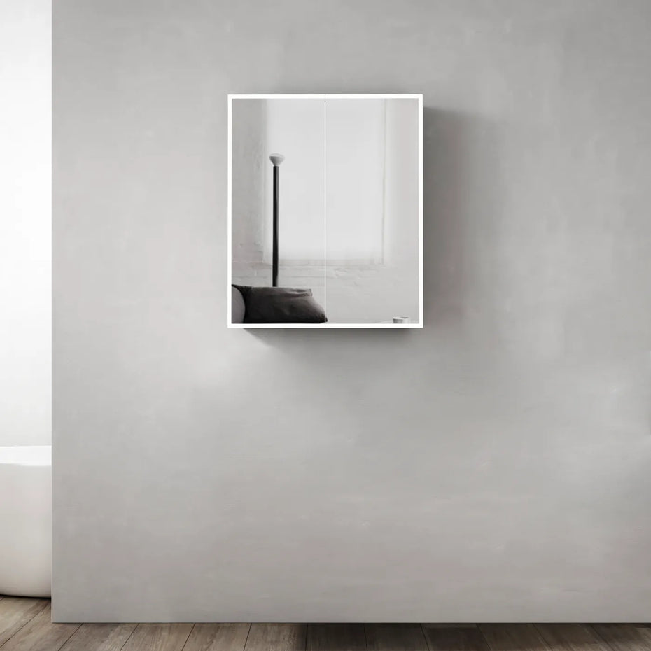 Moonlight LED Shaving Cabinet  With Solid Surface Stone Edge