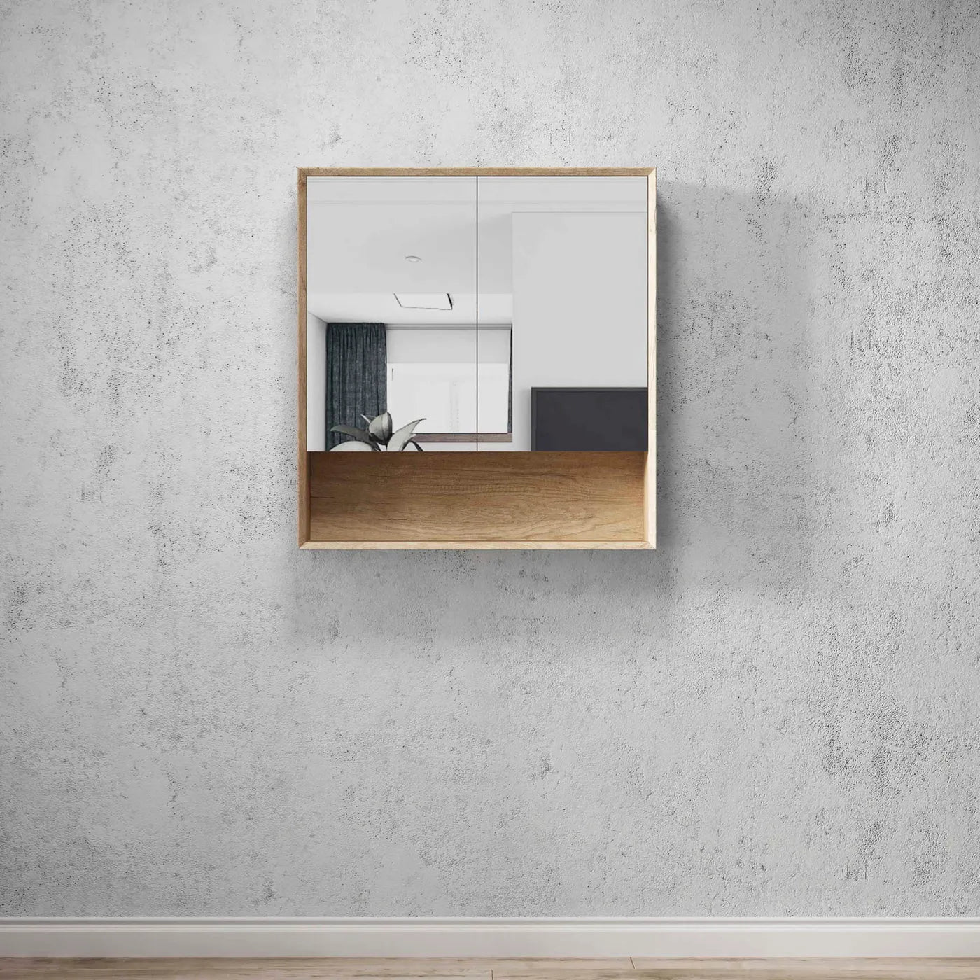Byron Natural Oak Shaving Cabinet