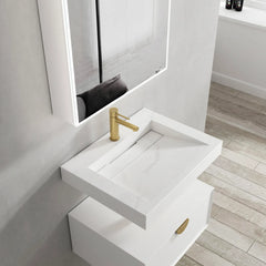 MOONLIGHT Marble Style Wall Hung Basin 600mm
