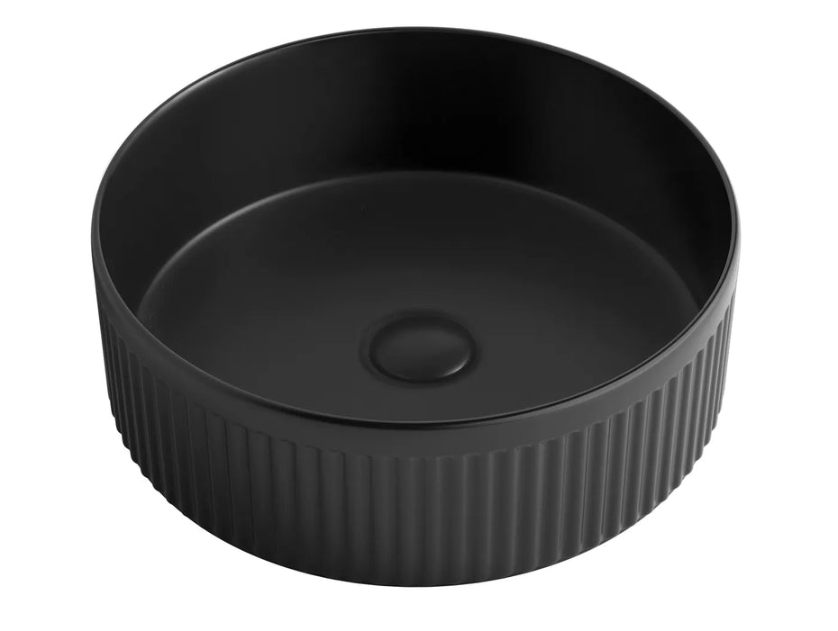 OXFORD ROUND MATTE BLACK BASIN 395mm