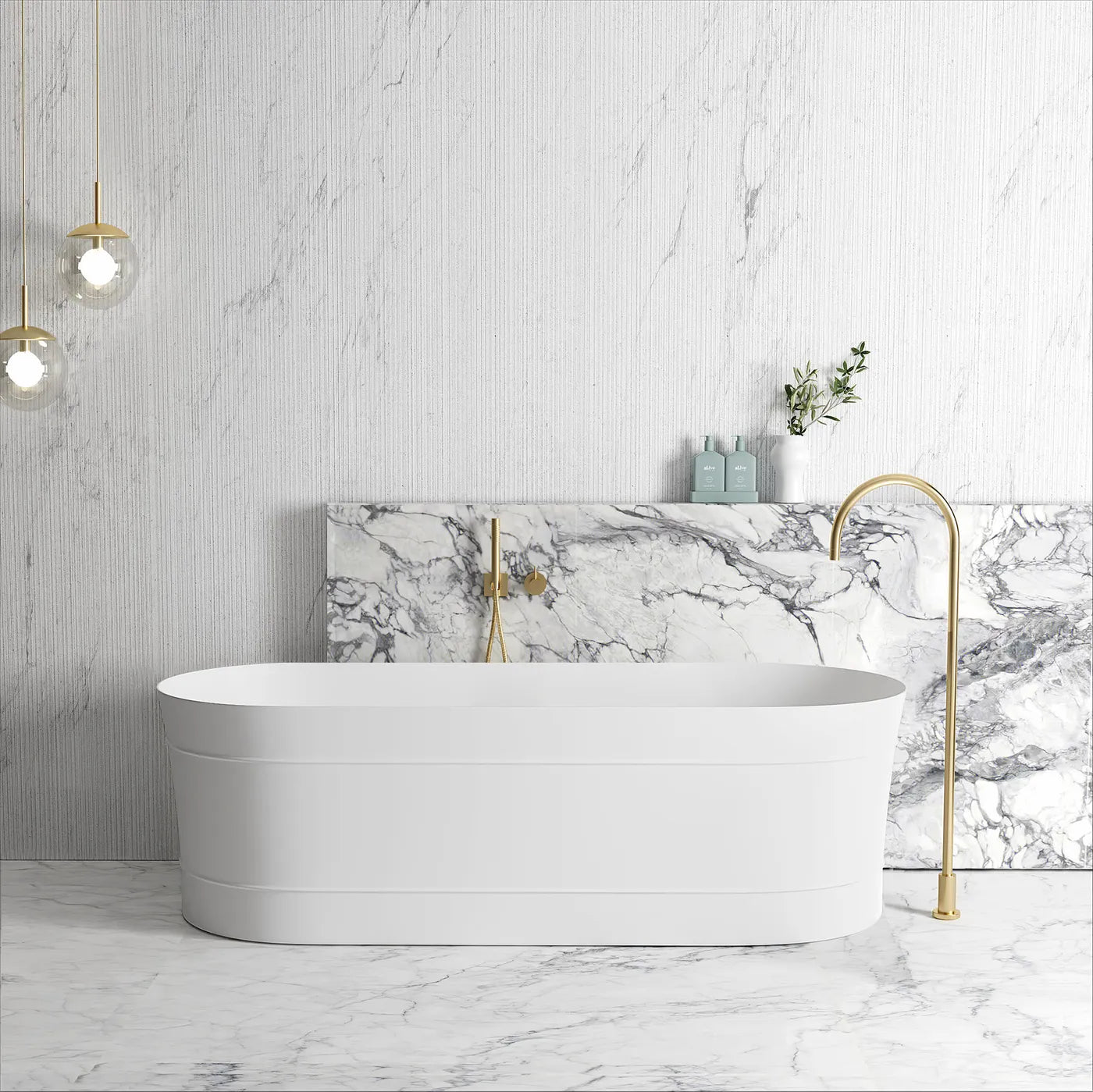 BONDI FREESTANDING BATH 1700mm Matte White