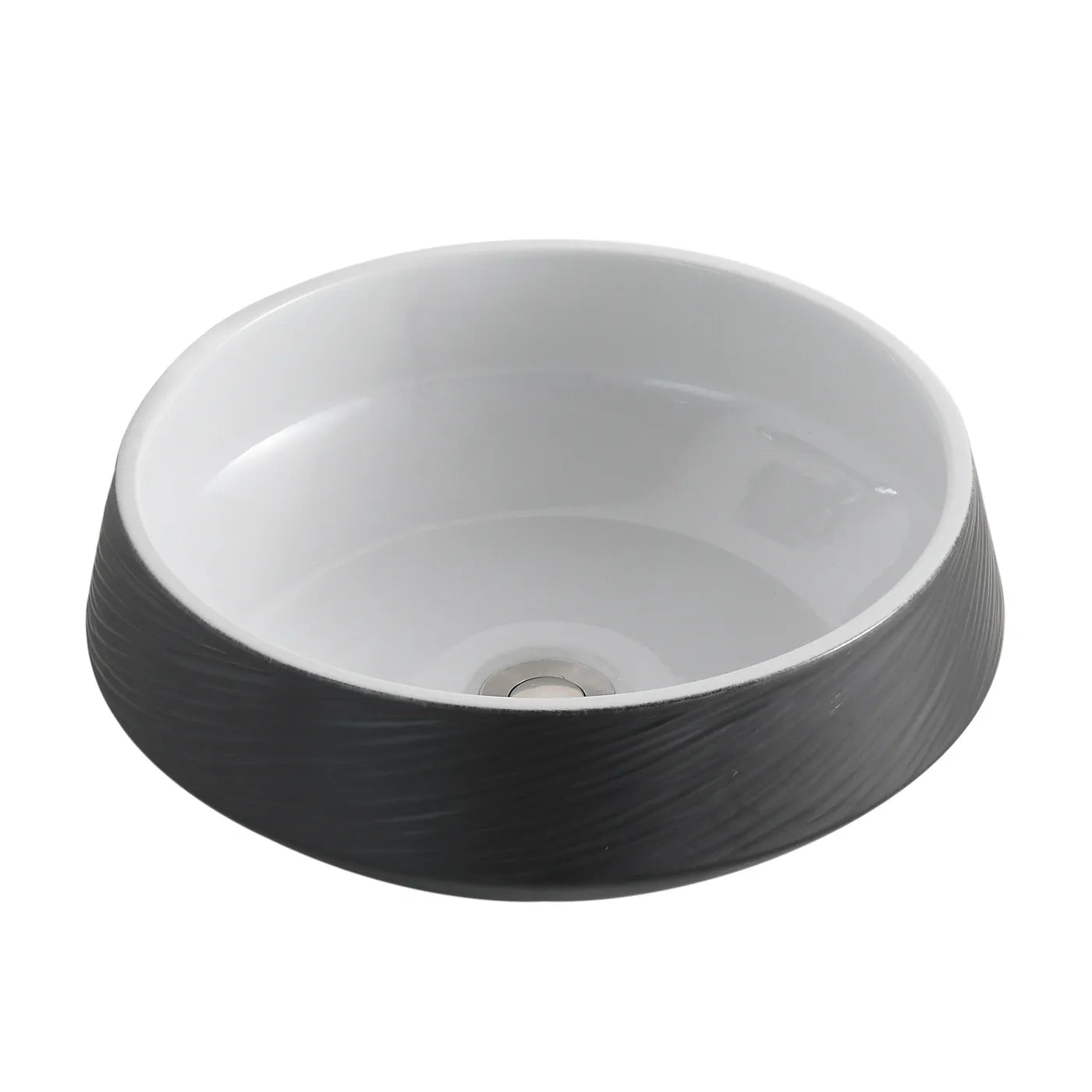 ZEN BLACK WHITE BASIN 410mm