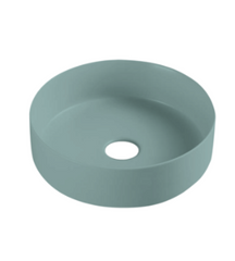 MATTE GREEN/ MINT Above Counter Round Basin 350mm- 32mm waste