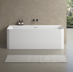 LUNUS Back-to-wall bath-GLOSS WHITE 1500mm