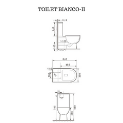 ECT Bianco II Wall faced rimless Toilet Suite