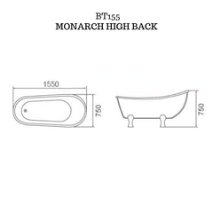 Classic style freestanding Bath tub with Claws - MONARCH-BT155