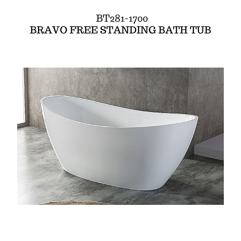 Bravo Oval shape freestanding Bath tub - 1700mm