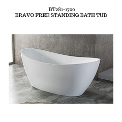 Bravo Oval shape freestanding Bath tub - 1700mm