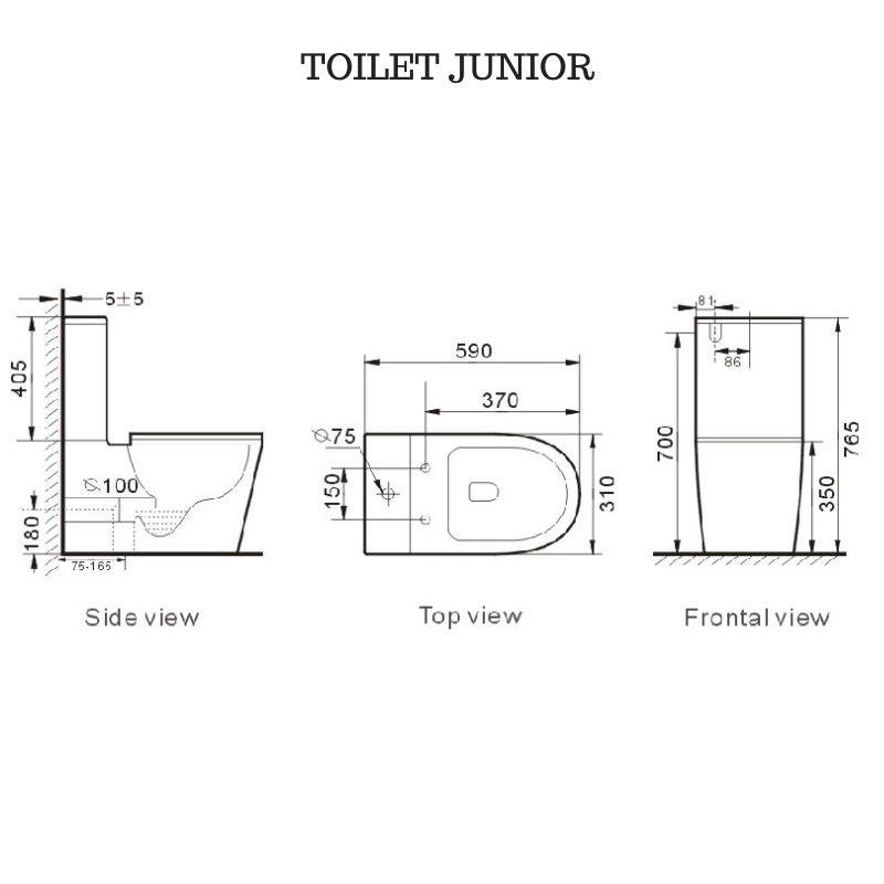 Junior Wall faced toilet for Kids