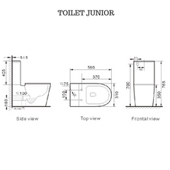 ECT - Junior Wall faced toilet for Kids