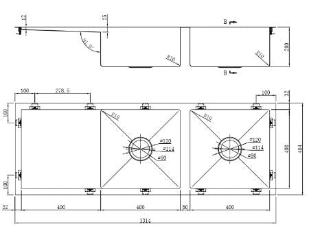 Stainless Steel Kitchen Sink - SS 1346