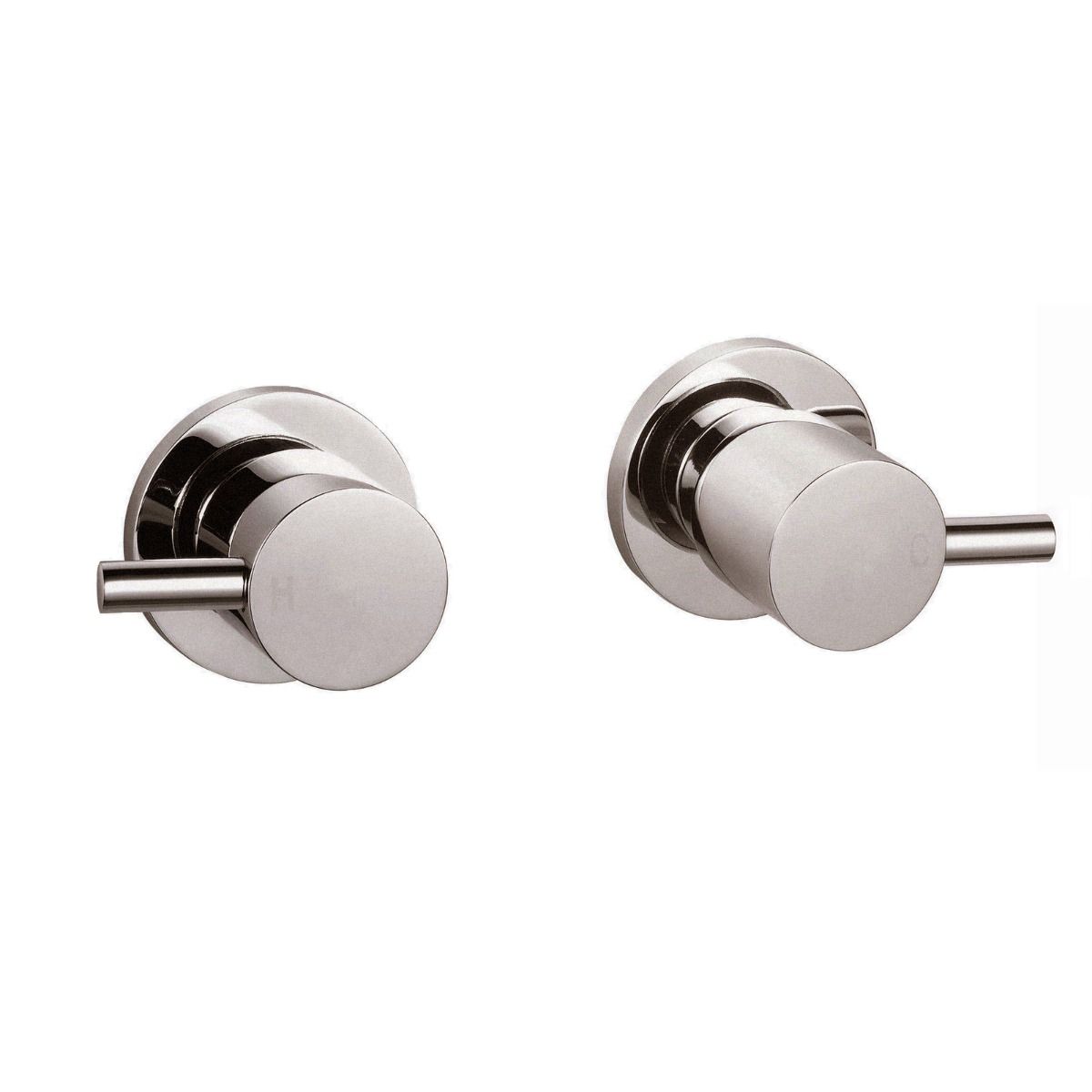 Wall Assembly Hot and Cold Shower taps Brushed Nickel - wt07.05