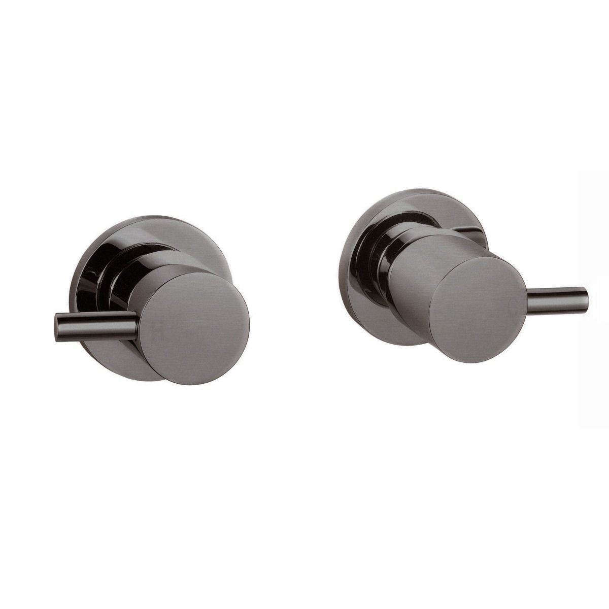 Wall Assembly Hot and Cold Shower taps Gun Metal - wt07.06