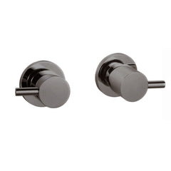 Wall Assembly Hot and Cold Shower taps Gun Metal - wt07.06
